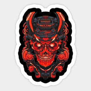 RED ETHEREAL SKULL Sticker